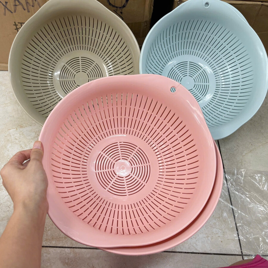 Bộ thau rổ nhựa cao cấp Hiwa size 29*14cm