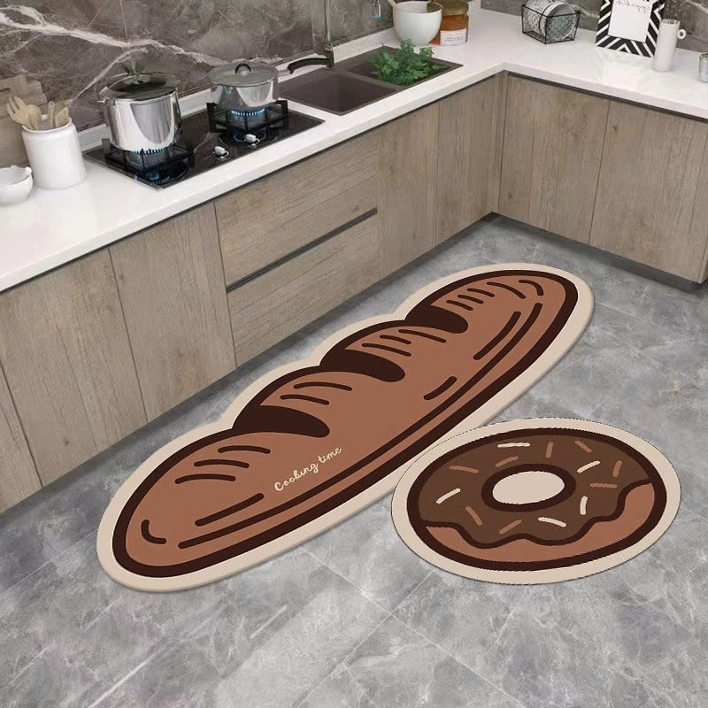 Set 2 thảm bếp bánh mì dễ thương