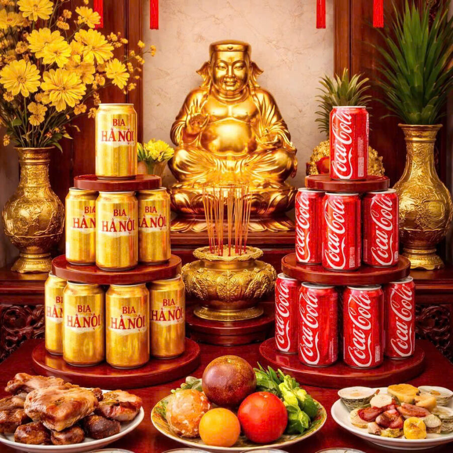 Tháp trưng nước ngọt, bia 3 tầng