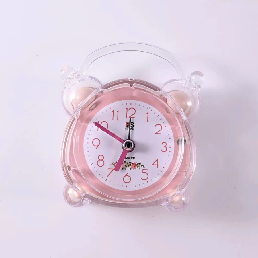 Đồng hồ báo thức trong suốt dễ thương