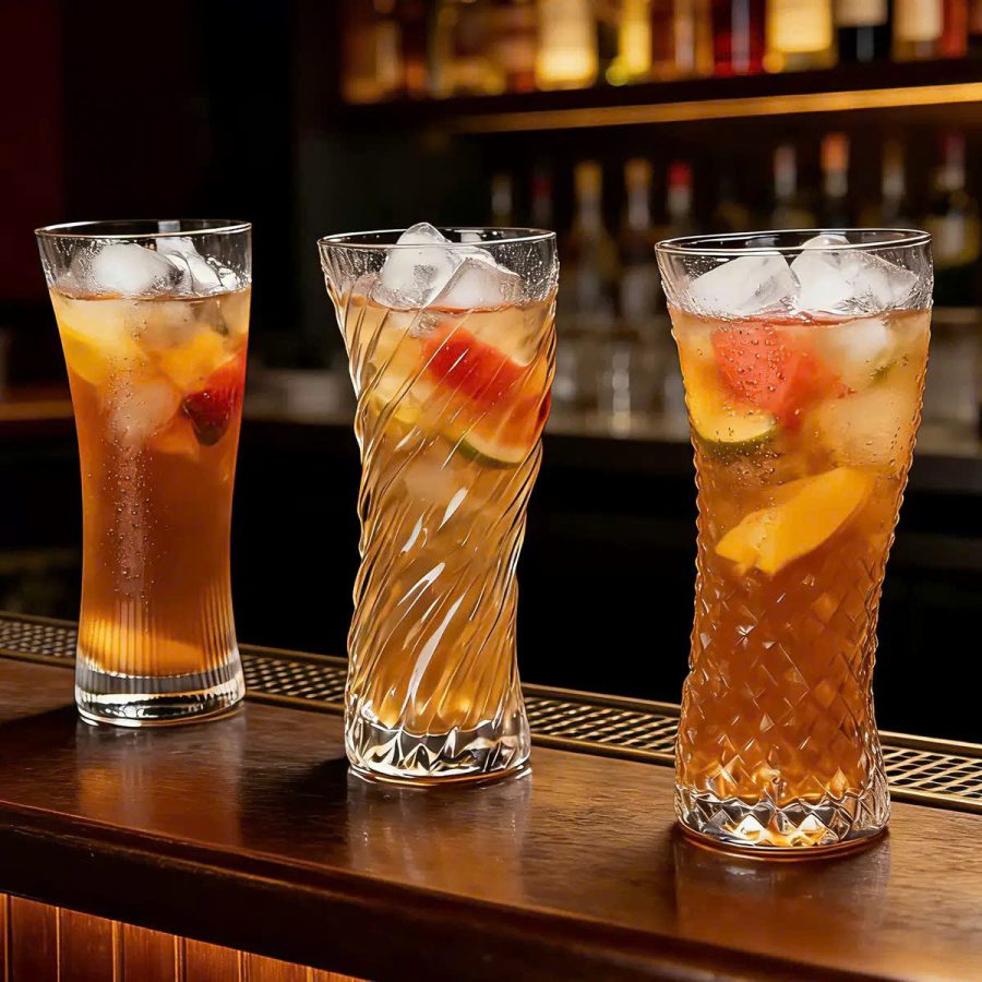 Ly thủy tinh lượn sóng 375ml (V)