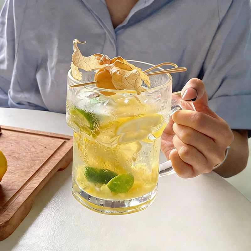 Bộ 2 ly thủy tinh quai cầm 500ml