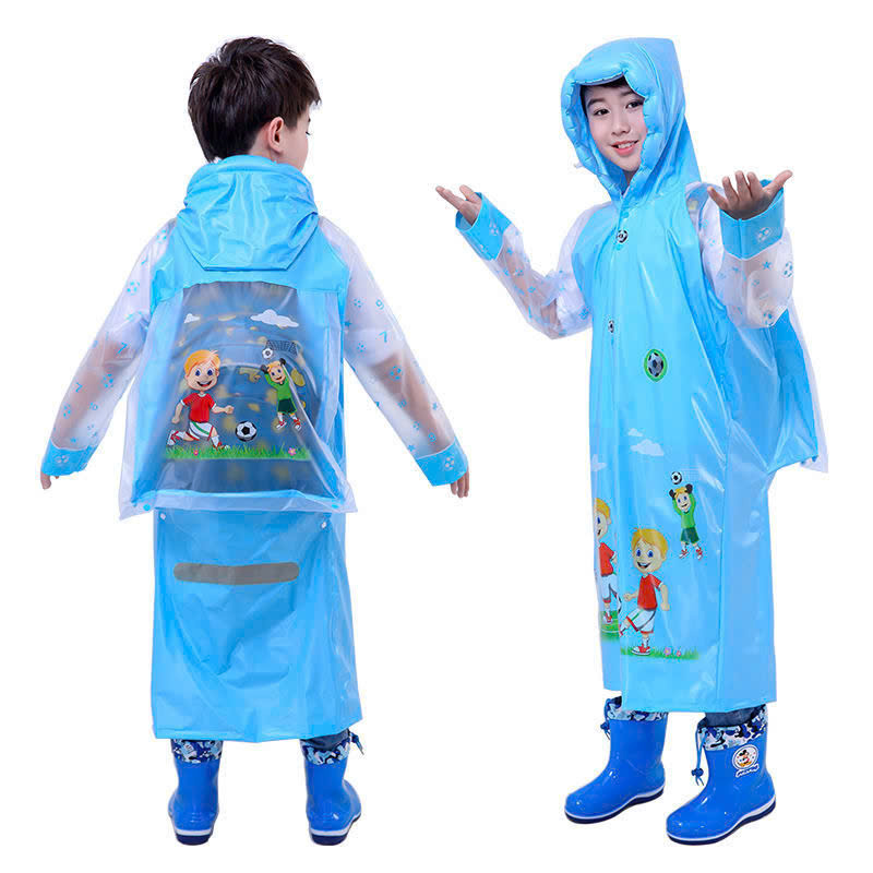 Áo mưa trẻ em có ngăn đựng balo - không lo ướt cặp