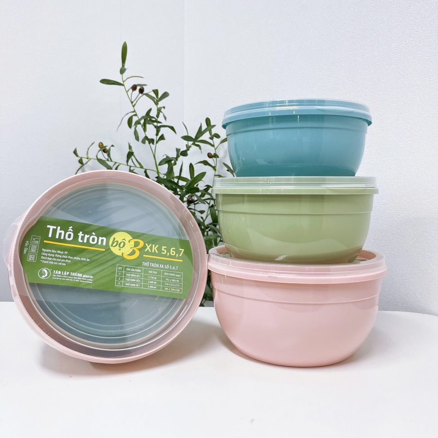 Bộ 3 thố tròn có nắp (V)