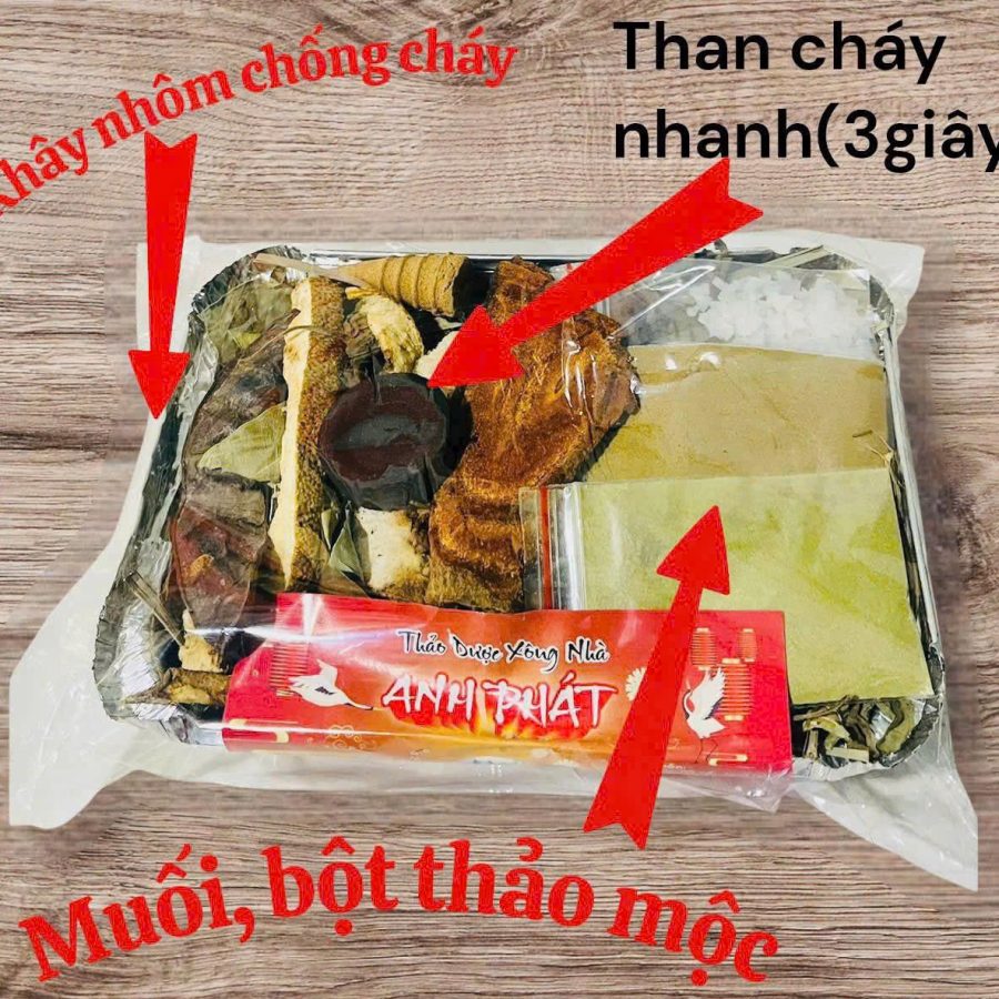 Bộ khay xông nhà tẩy uế thảo mộc