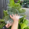 Khay nhựa trong suốt đa năng xếp chồng (V)