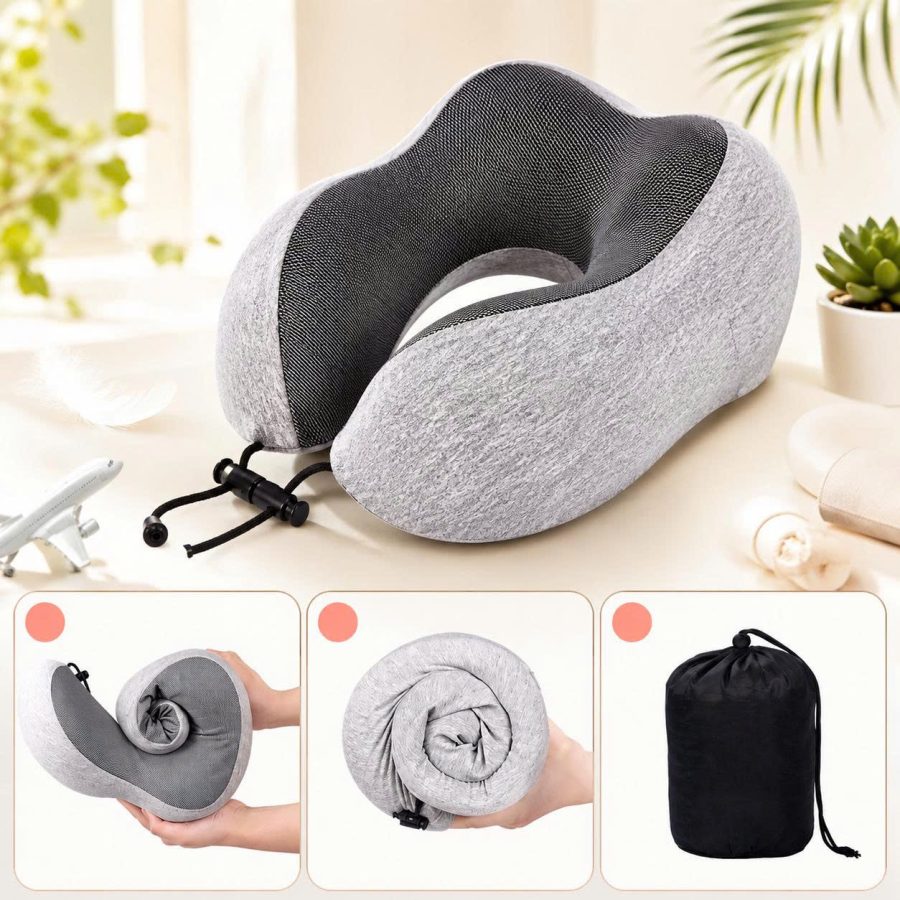 Gối cổ chữ u Kèm túi đựng (V)