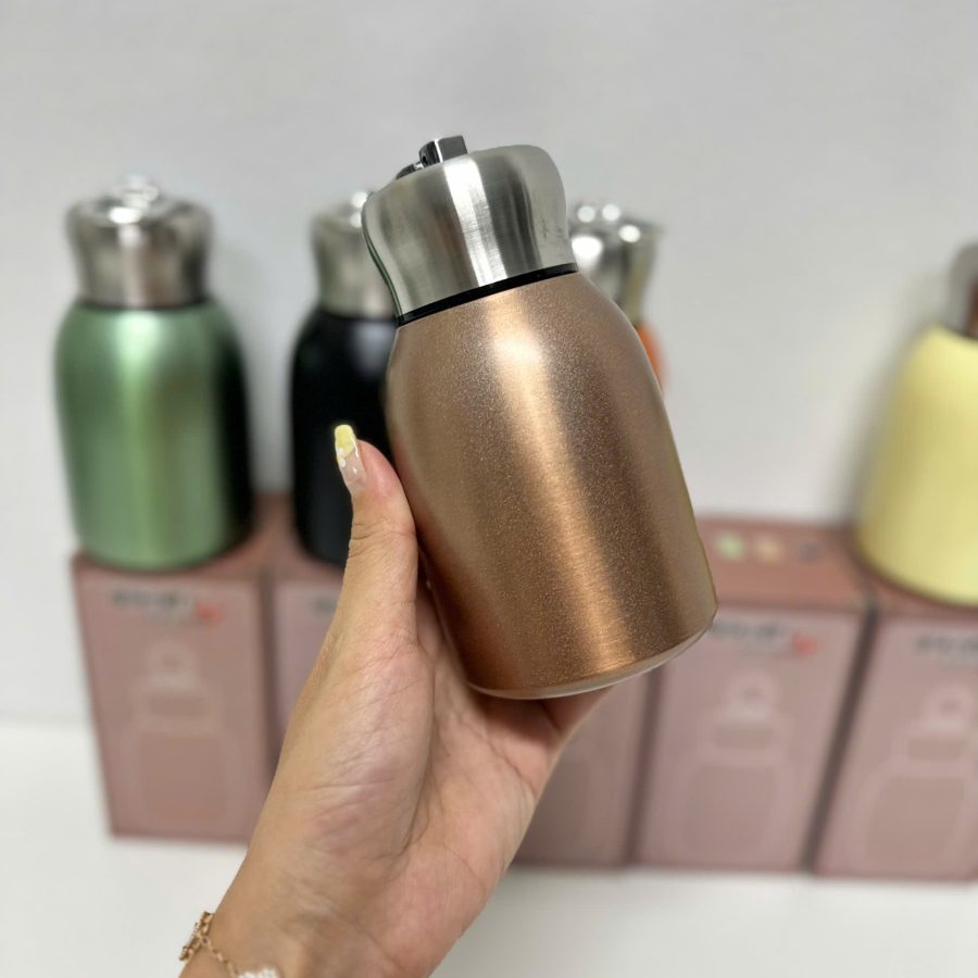 [Thùng 60] Bình nước giữ nhiệt mini 300ml cầm tay - hàng f1 (V)