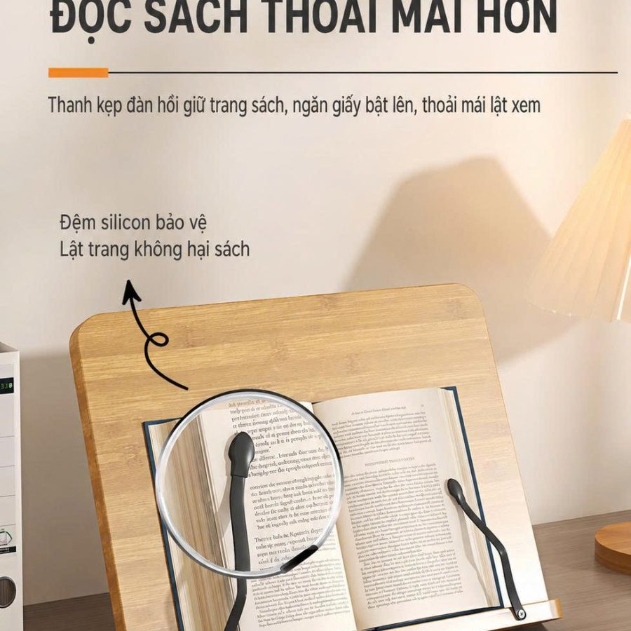 Giá đỡ sách bằng gỗ 34×24cm